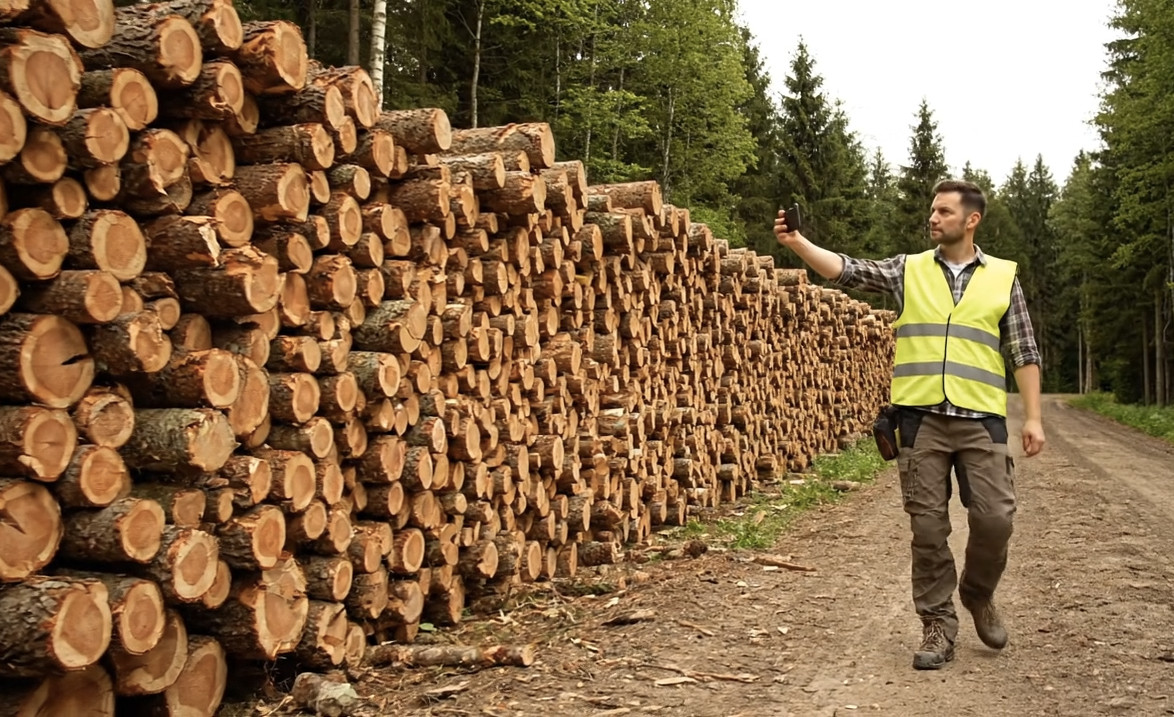 Pile3D Mobile Woodpile Scanning